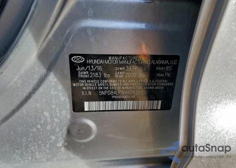 2017 Hyundai Elantra Se from USA, damaged, VIN 5NPD84LF5HH093985